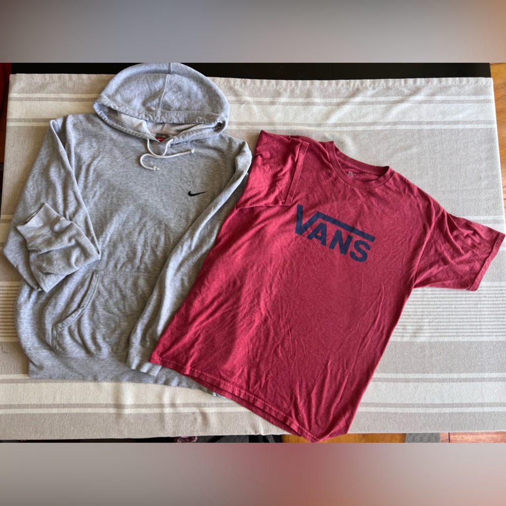 Vans and Nike tops L&XL